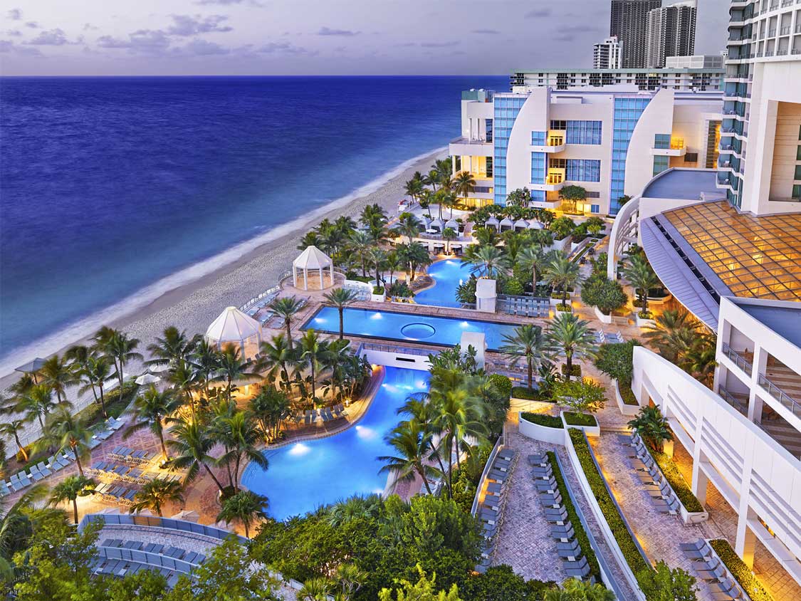 The Diplomat Hilton Beach Resort in Hollywood Florida