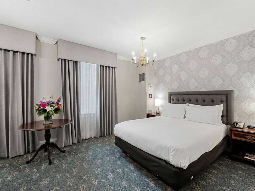 Guest Room at the Hawthorne Hotel